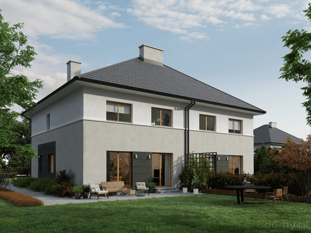 Wizualizacja projektu w zabudowie bliźniaczej Eco 23