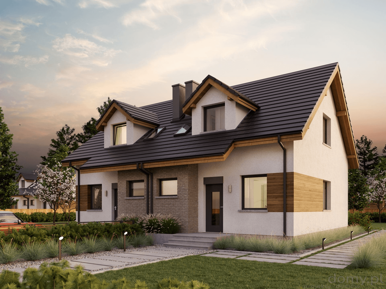 Fronotowa wizualizacja projektu domu Eco 25