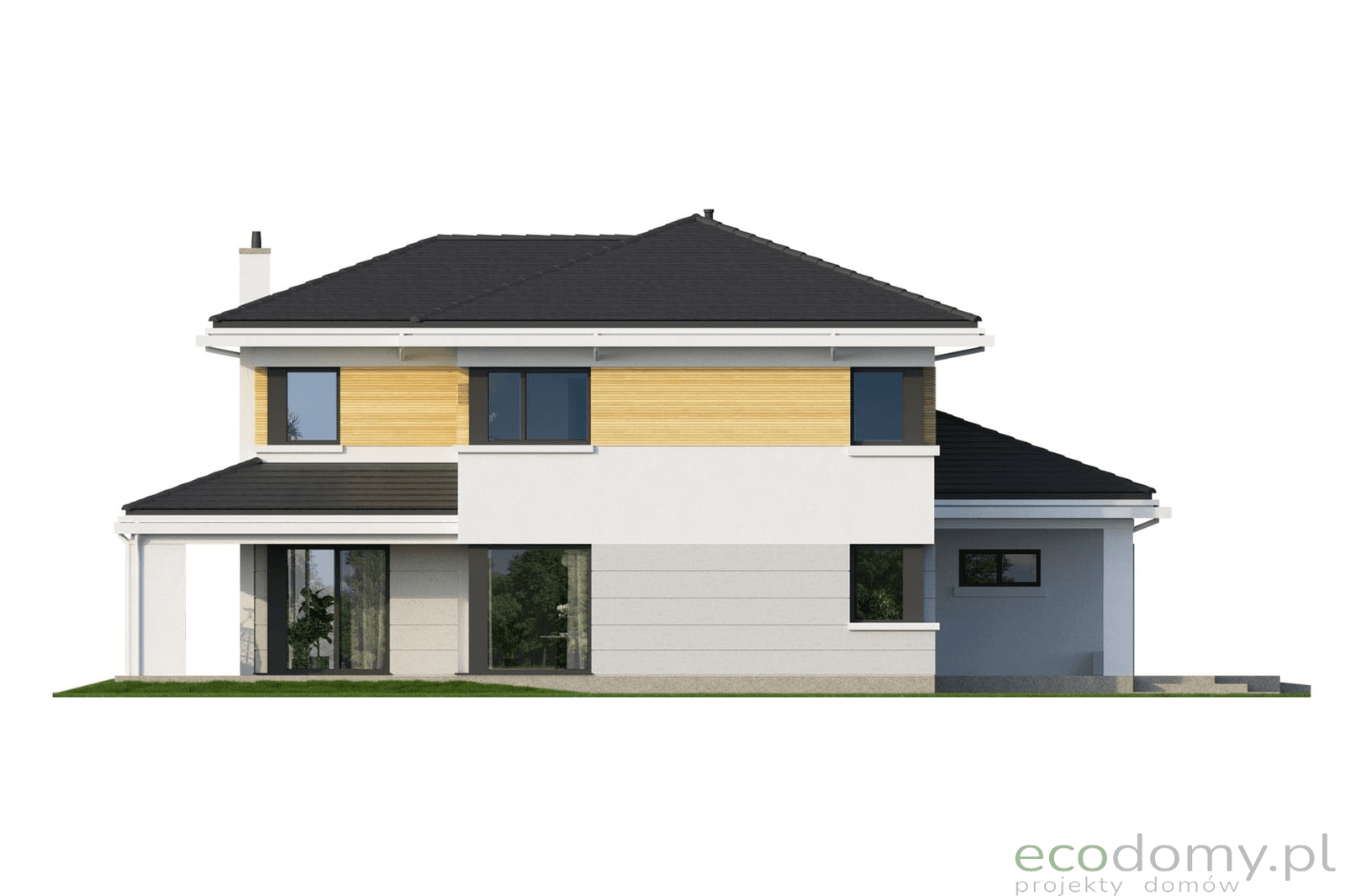 Elewacja boczna projektu domu Eco 27