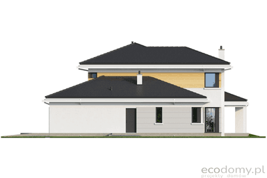 Elewacja boczna w projekcie domu Eco 27