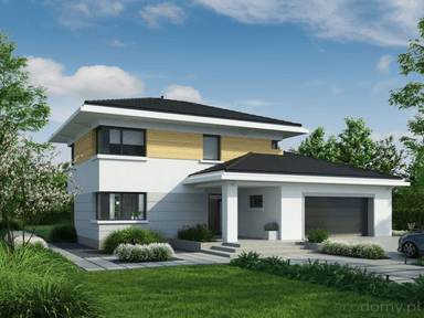 Widok na projekt domu Eco 27