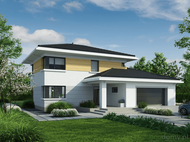 Widok na projekt domu Eco 27