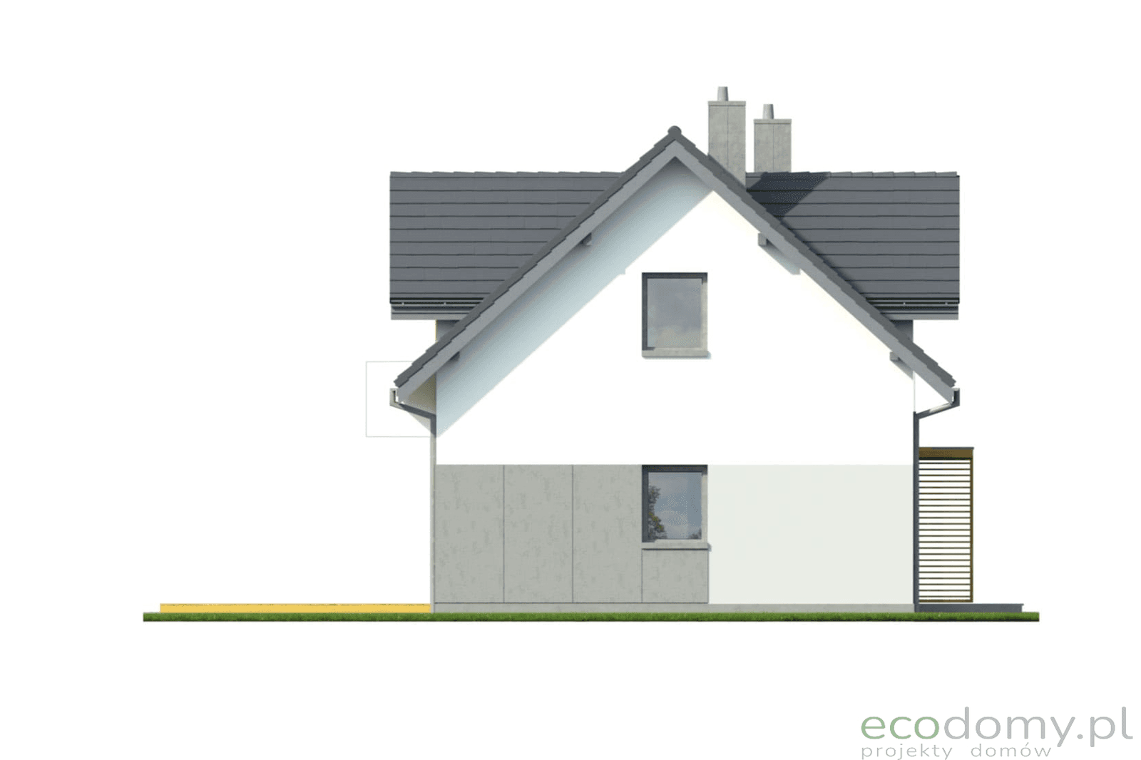 Elewacja boczna w projekcie domu Eco 28