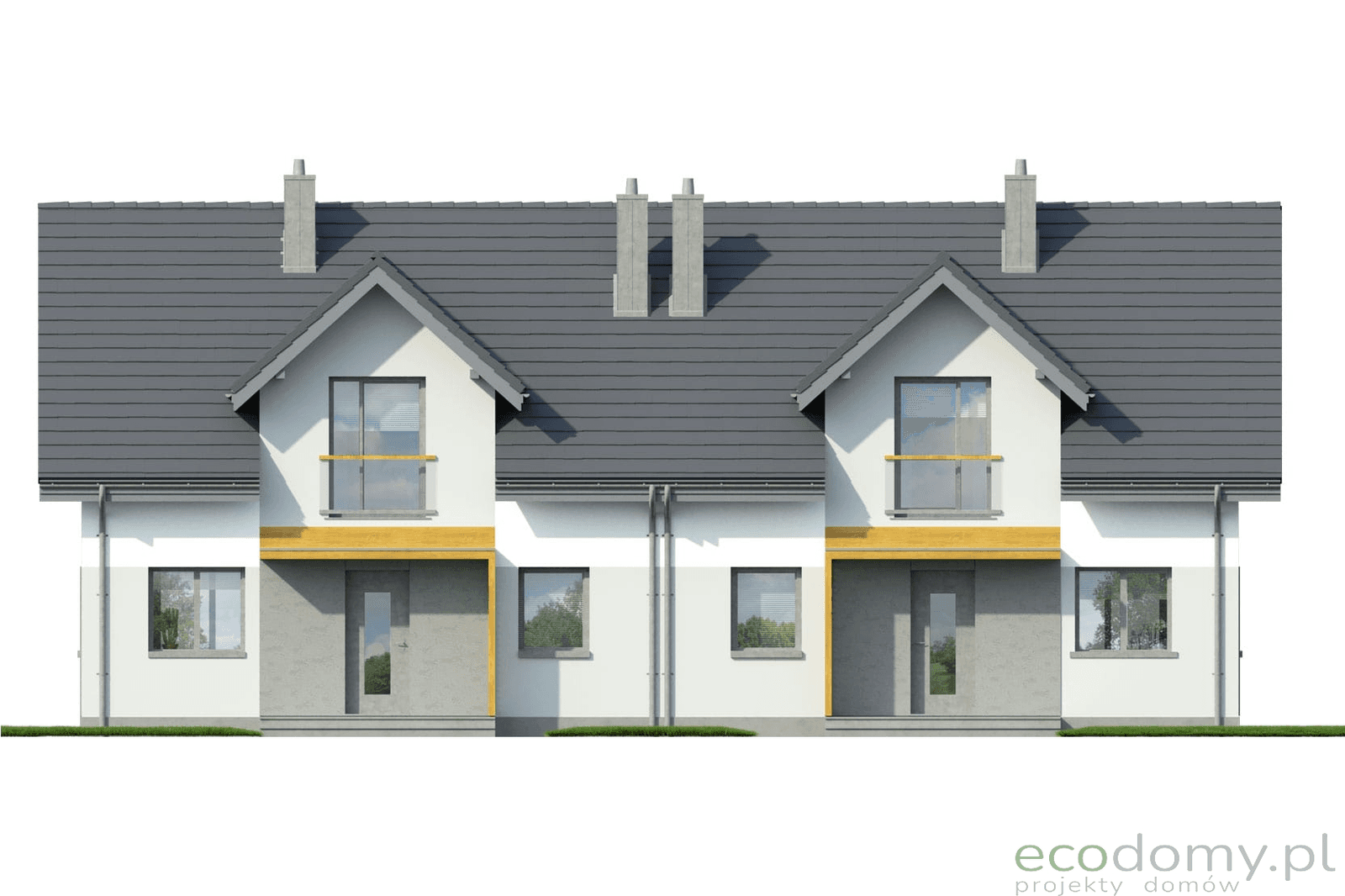 Elewacja frotnowa w projekcie domu Eco 28