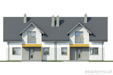 Elewacja frotnowa w projekcie domu Eco 28