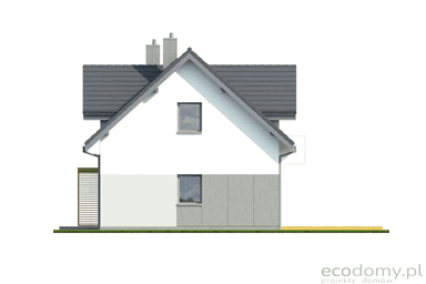 Elewacja boczna w projekcie domu Eco 28