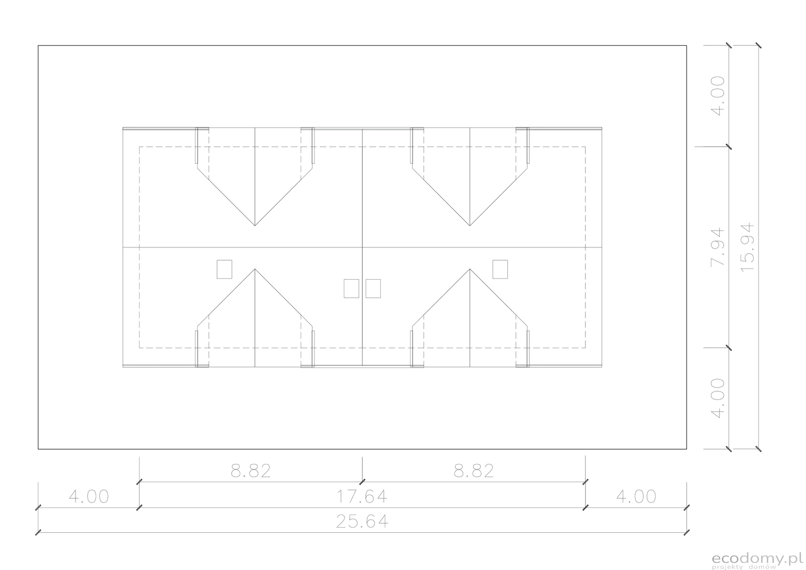 Usytuowanie domu na działce projekt domu Eco 28