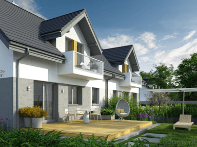 Piękny taras w projekcie domu Eco 28