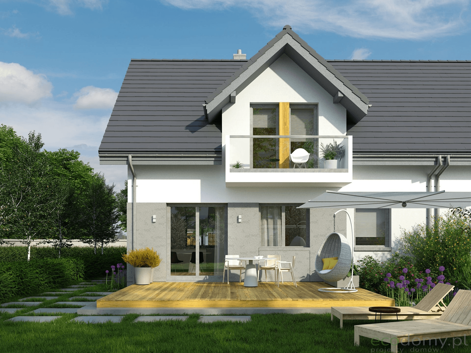 Widok na segment w proejkcie domu Eco 28