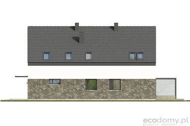 Elewacja boczna projektu domu Eco 29