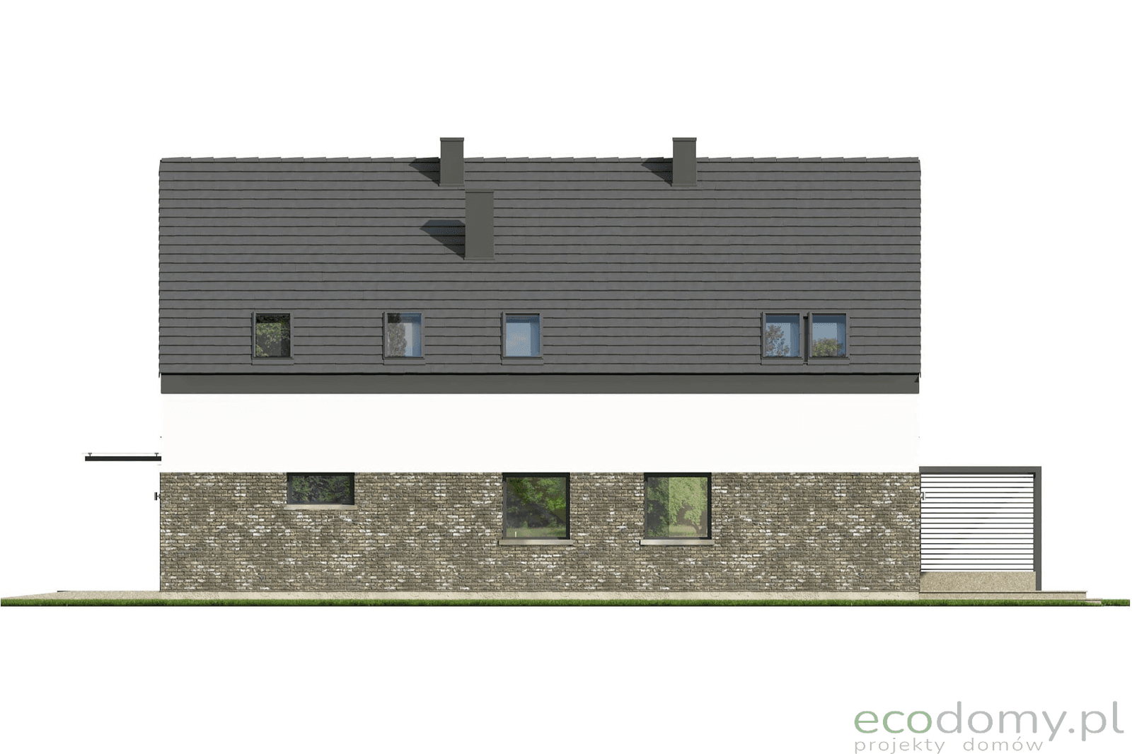 Elewacja boczna projektu domu Eco 29