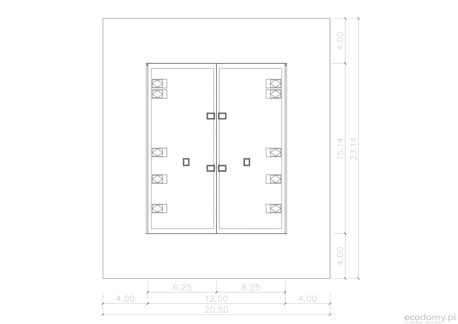 Usytuowanie w projekcie domu Eco 29