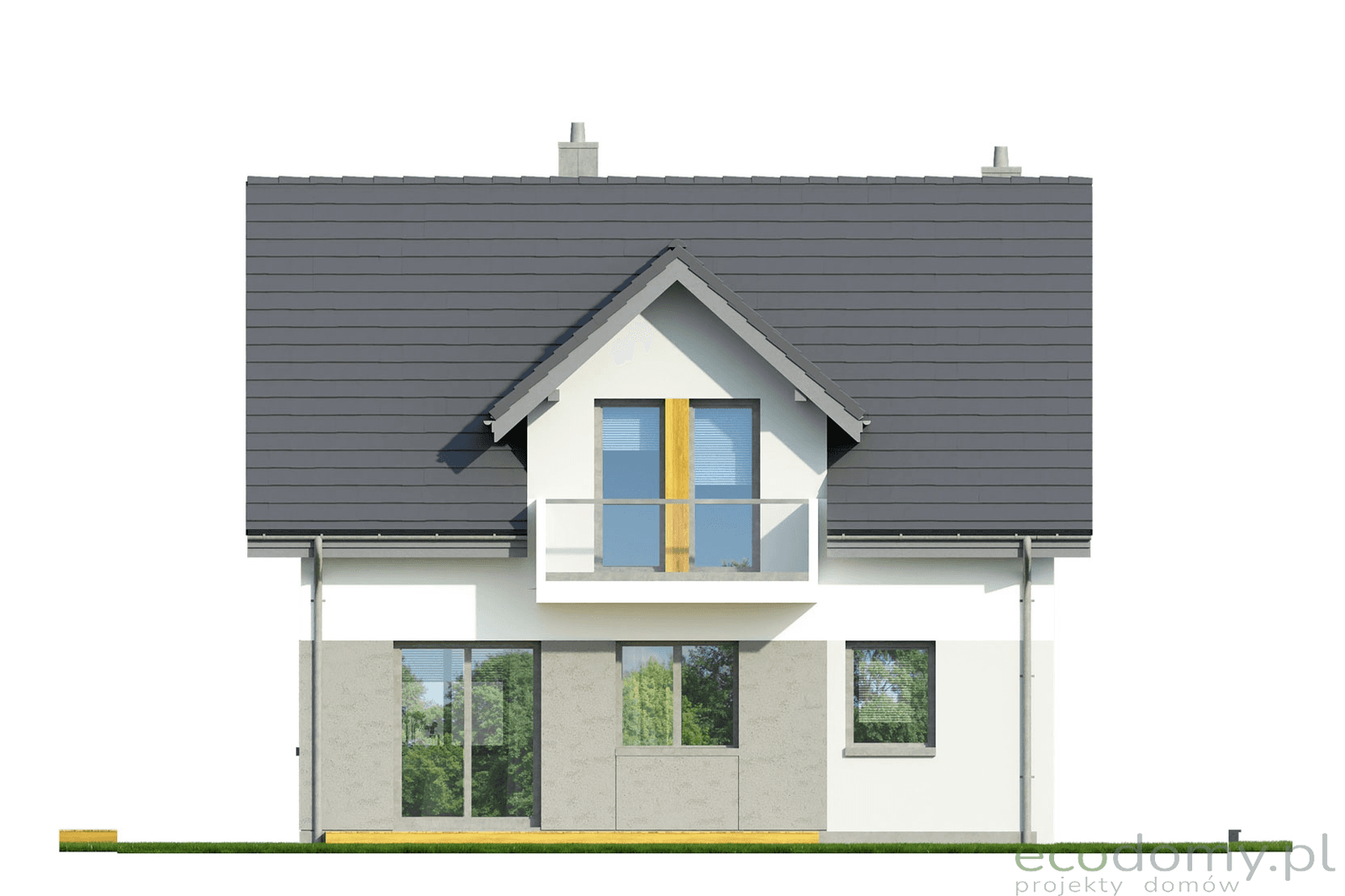 Elewacja ogrodowa projektu domu Eco 30