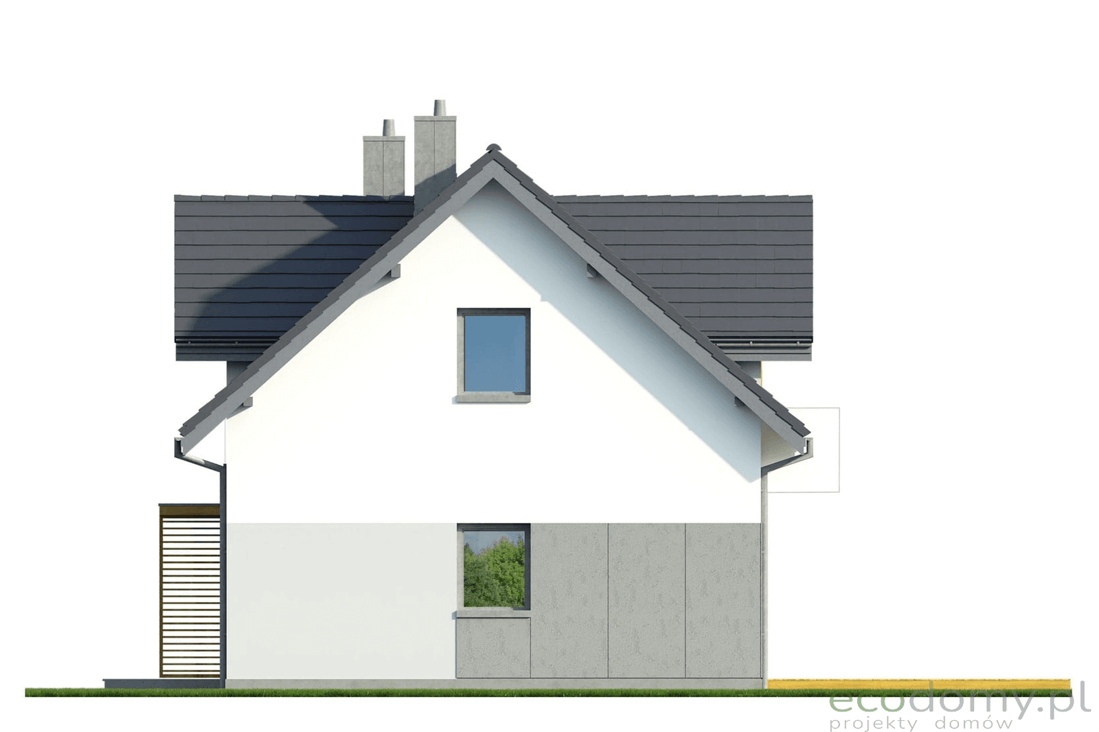 Elewacja boczna w projekcie domu Eco 30