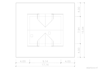 Usytuowanie na działce projektu domu Eco 30