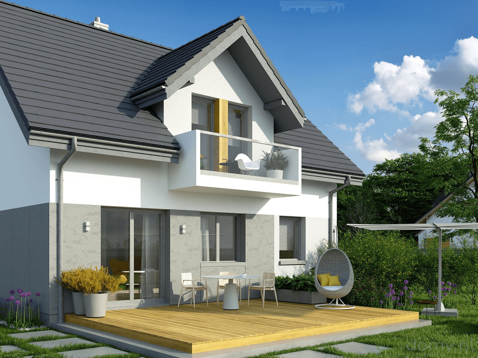 Widok na dom wedle projektu domu Eco 30