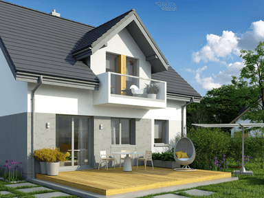 Widok na dom wedle projektu domu Eco 30