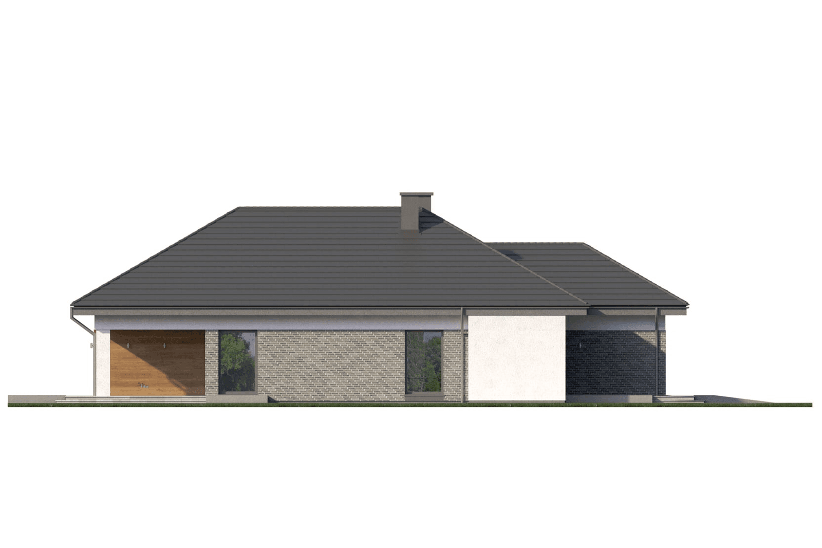 Elewacja boczna w projekcie domu Eco 31