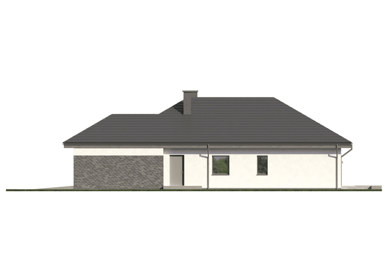 Boczna elewacja w projekcie domu Eco 31