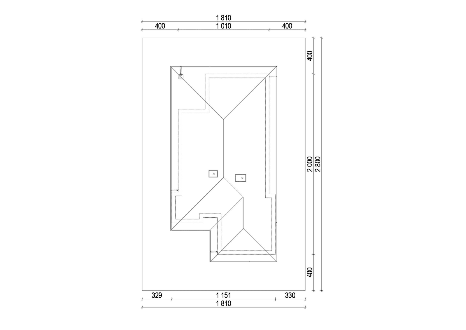 Usytuowanie domu na działce projekt Eco 31