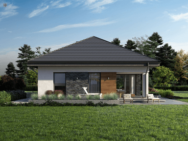 Wizualizacja boczna w projekcie domu Eco 31