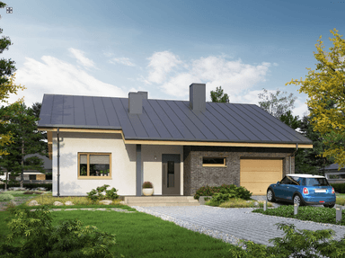 Elewacja w projekcie domu parterowego Eco 32