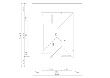 Usytuowanie budynku na działce w projekcie domu eco 33