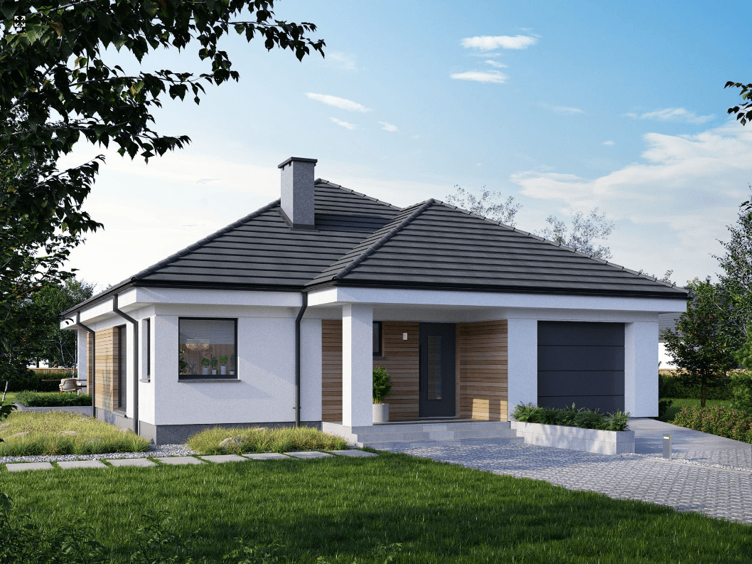 Projekt domu Eco 33 wizualizacja fornotwa