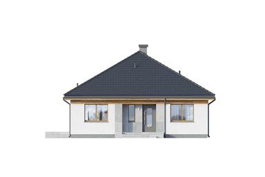 Elewacja fronotowa w projekcie domu Eco34