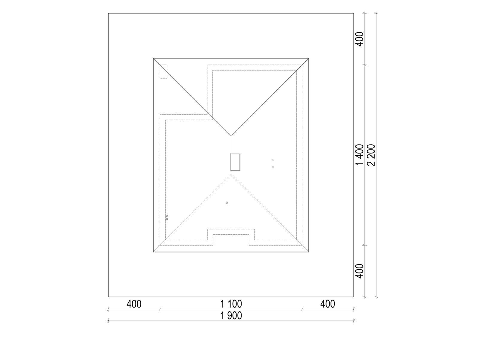 Rzut usytuowanie domu na działce projekt domu Eco 34