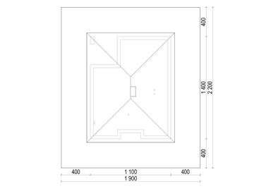Rzut usytuowanie domu na działce projekt domu Eco 34
