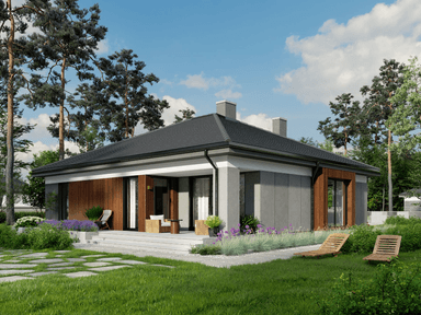 Wizualizacja w projekcie domu parterowym Eco 35