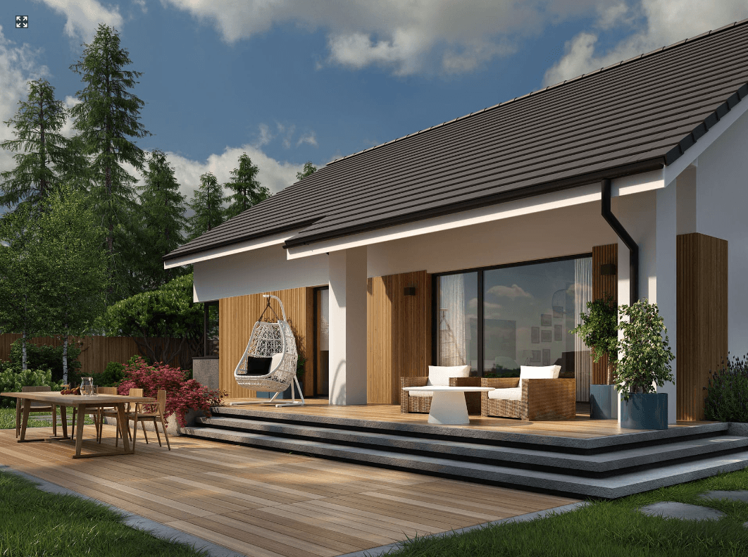 Taras w projekcie domu Eco 36