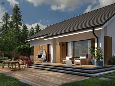 Taras w projekcie domu Eco 36