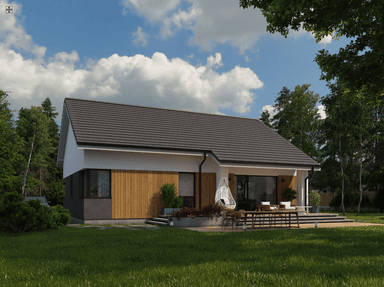 Projekt domu Eco 36 wizualizacja ogordowa