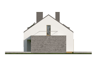 Elewacja boczna projekt domu jednorodzinnego Eco 38