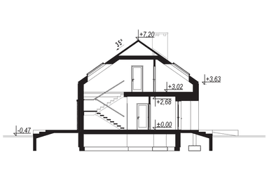 Przekrój domu Eco 38