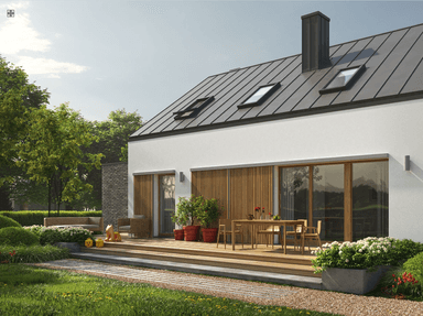 Taras w projekcie domu Eco38