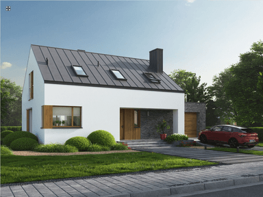 Wizualizacja projektu domu jednorodzinnego Eco 38