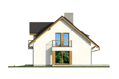 Elewacja boczna w domu Eco 38