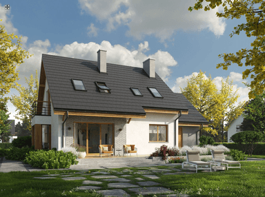 Wizualizacja ogrodowa projektu domu Eco 38