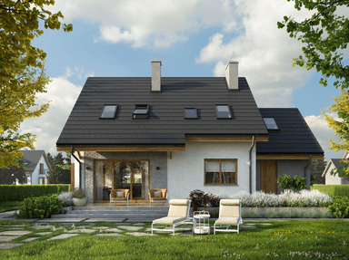 Projekt domu w odsłonie ogrodowej Eco 38