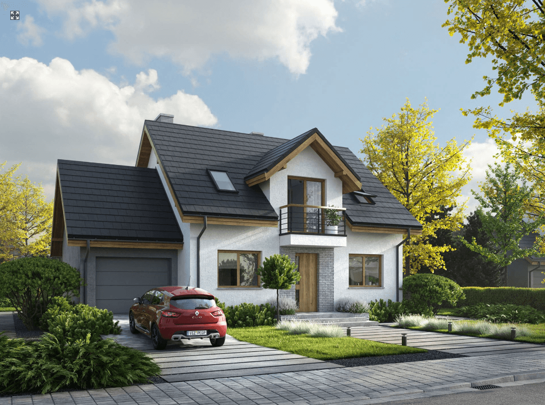 Wizualizacja projektu domu Eco 38