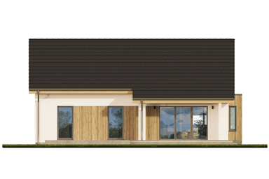 Elewacja ogrodowa w projekcie domu Eco 40