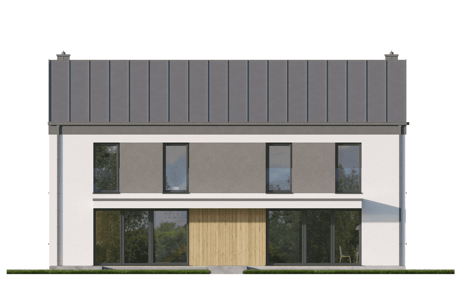 Elewacja ogrodowa projektu domu Eco 41