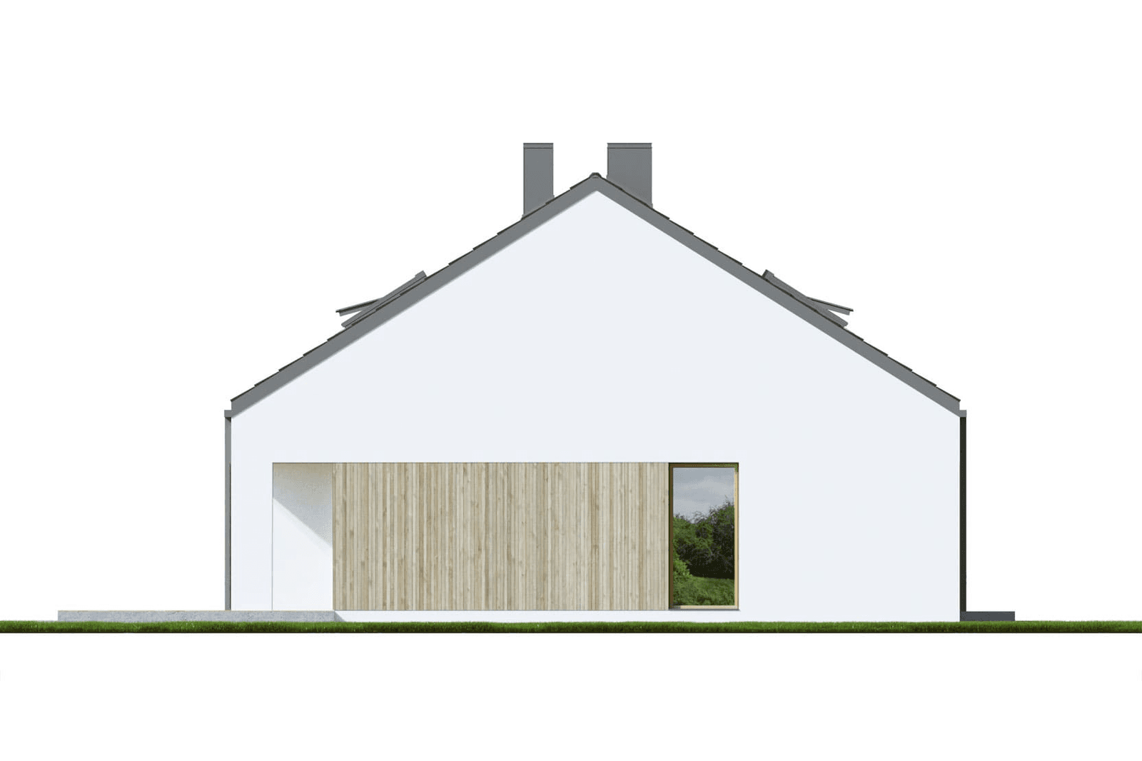 Elewacja boczna w projekcie domu Eco 43