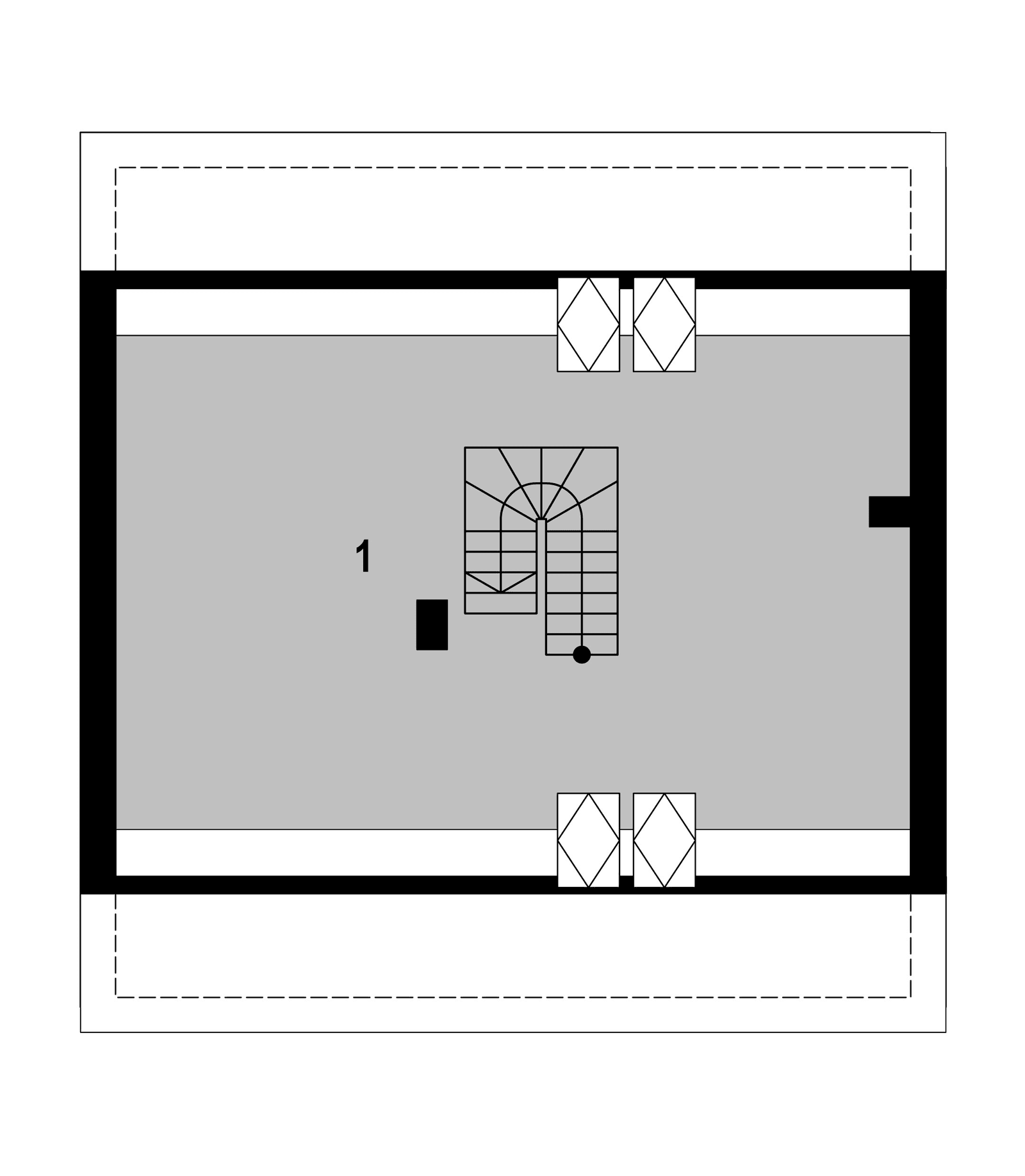 Poddasze do adaptacji w projekcie domu Eco 43