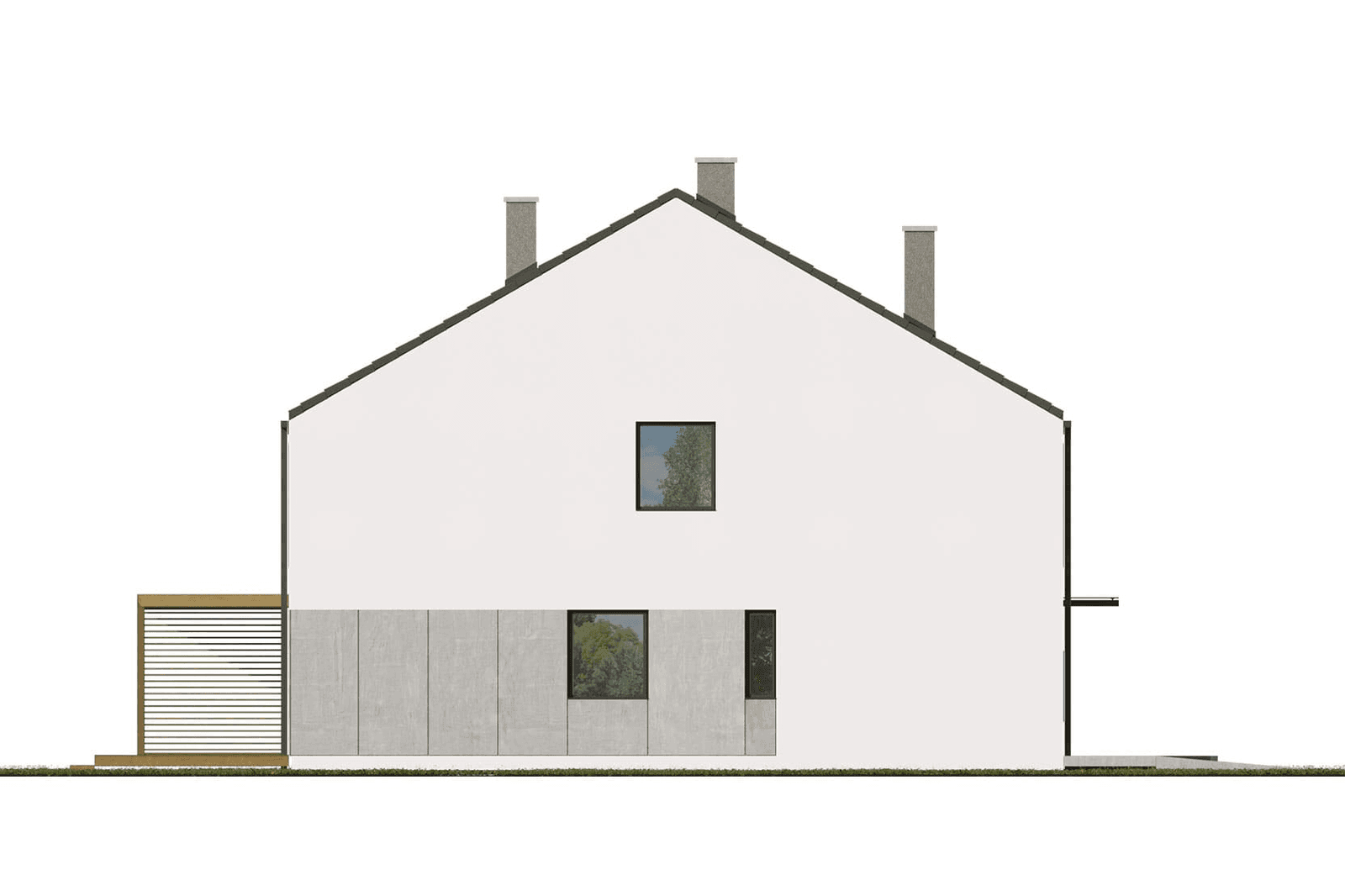 Elewacja boczna w projekcie gotowym Eco 44