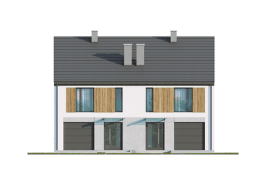 Elewacja frontowa w projekcie domu Eco 44