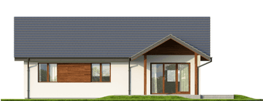 Elewacja ogrodowa projekt domu tani w budowie Eco 03